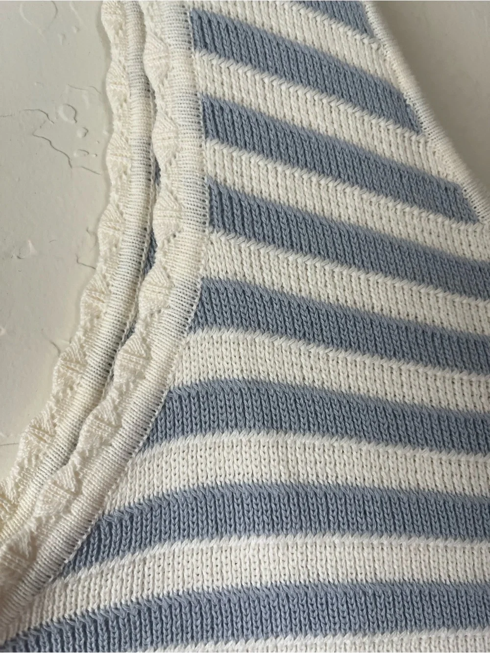 NWT Rylee + Cru Blue and White Striped Knit Mini Dress - Picture 6 of 7